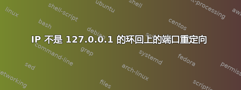 IP 不是 127.0.0.1 的环回上的端口重定向