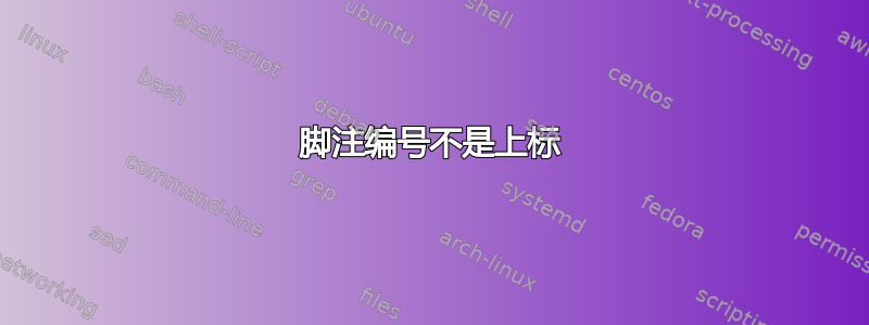 脚注编号不是上标