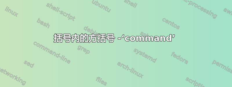 括号内的方括号 -‘command’