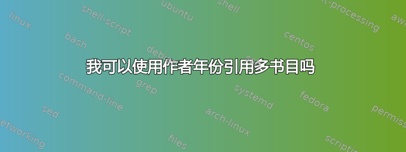 我可以使用作者年份引用多书目吗