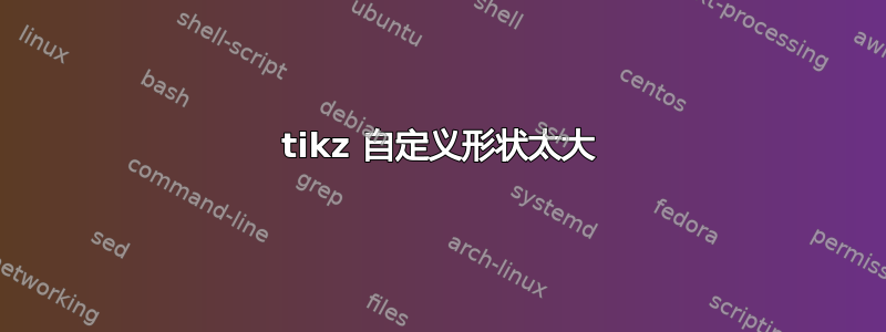 tikz 自定义形状太大