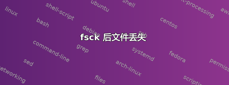 fsck 后文件丢失