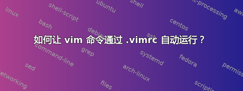 如何让 vim 命令通过 .vimrc 自动运行？