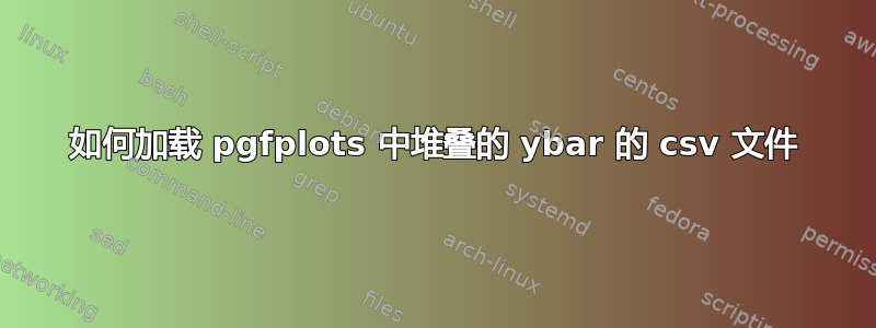 如何加载 pgfplots 中堆叠的 ybar 的 csv 文件