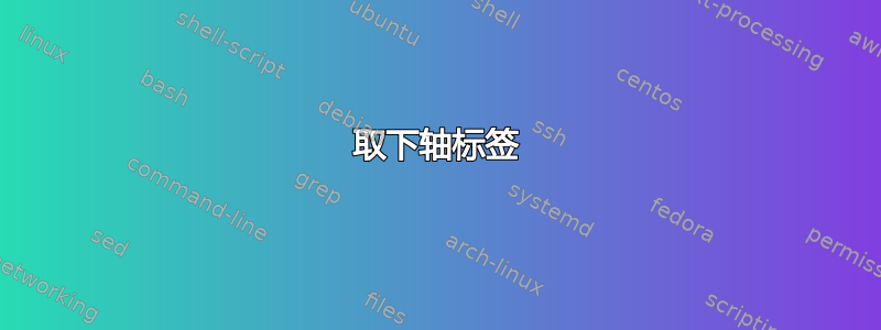 取下轴标签