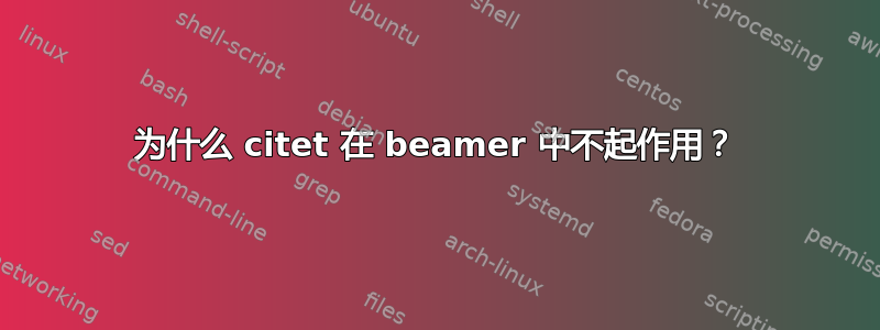 为什么 citet 在 beamer 中不起作用？