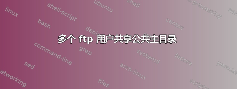 多个 ftp 用户共享公共主目录