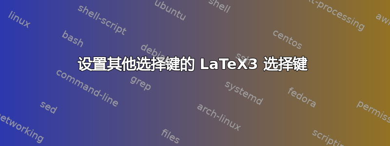 设置其他选择键的 LaTeX3 选择键