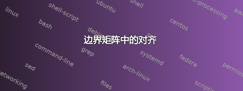 边界矩阵中的对齐