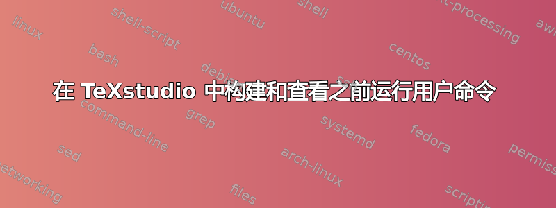 在 TeXstudio 中构建和查看之前运行用户命令