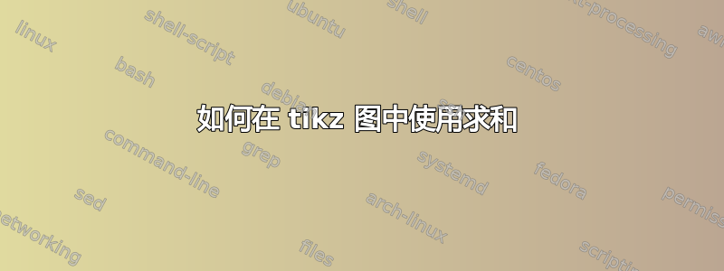 如何在 tikz 图中使用求和