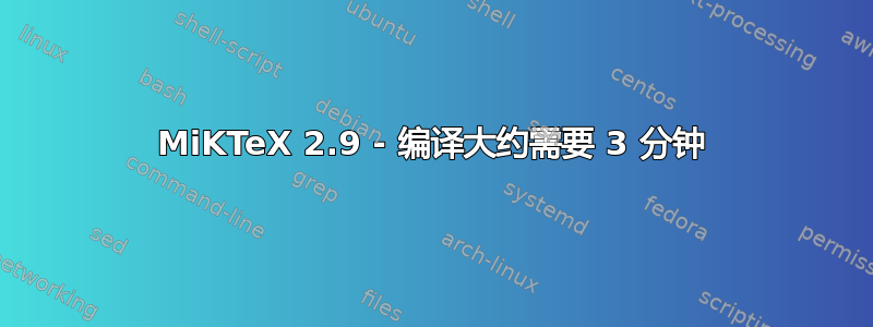 MiKTeX 2.9 - 编译大约需要 3 分钟