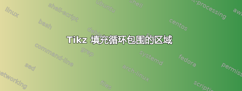 Tikz 填充循环包围的区域