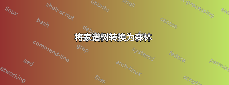 将家谱树转换为森林