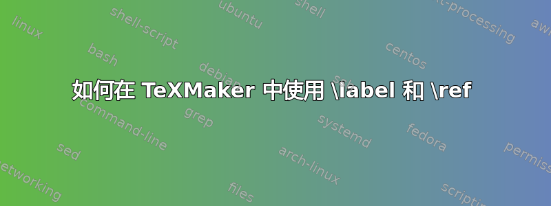 如何在 TeXMaker 中使用 \label 和 \ref