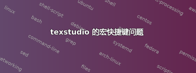 texstudio 的宏快捷键问题