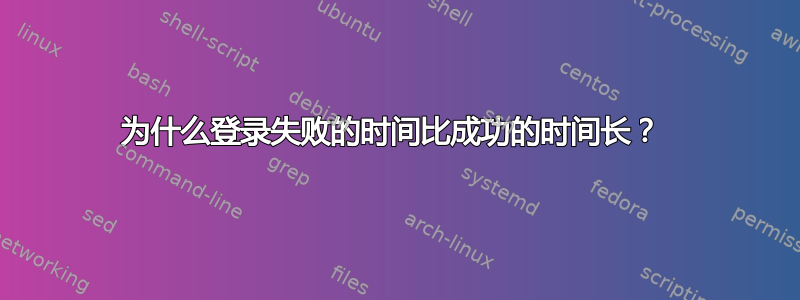 为什么登录失败的时间比成功的时间长？ 