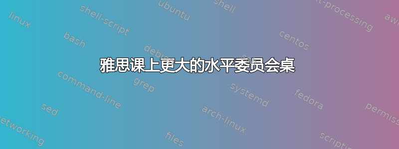 雅思课上更大的水平委员会桌