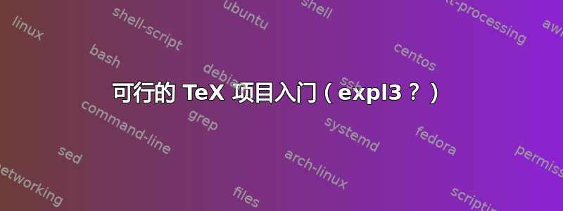 可行的 TeX 项目入门（expl3？）