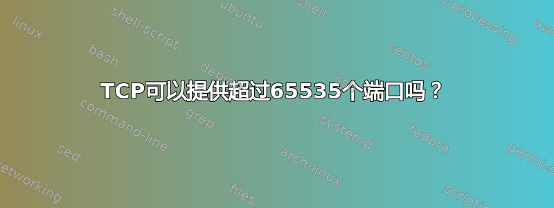 TCP可以提供超过65535个端口吗？