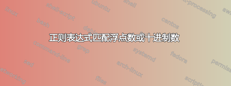 正则表达式匹配浮点数或十进制数