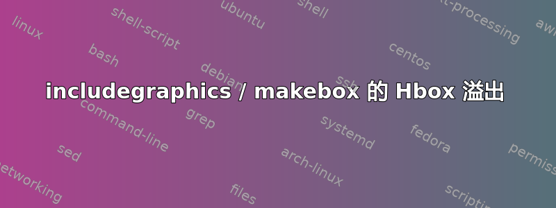 includegraphics / makebox 的 Hbox 溢出