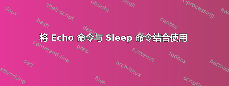 将 Echo 命令与 Sleep 命令结合使用