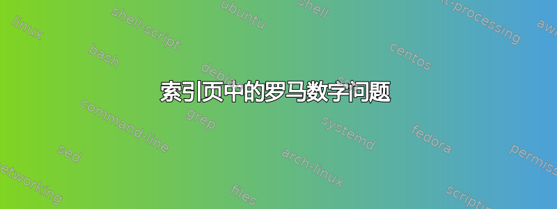 索引页中的罗马数字问题