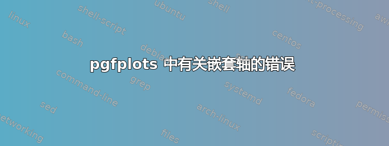 pgfplots 中有关嵌套轴的错误