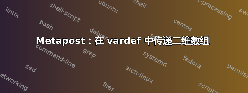 Metapost：在 vardef 中传递二维数组