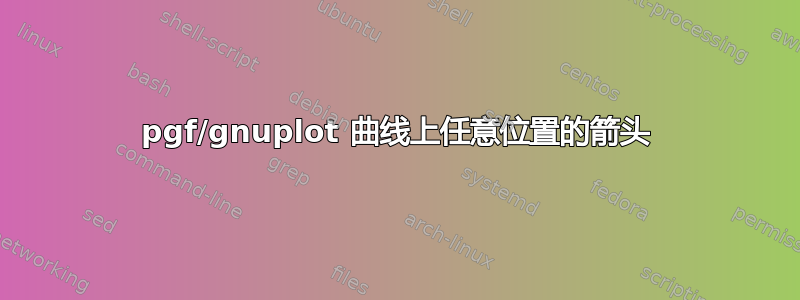 pgf/gnuplot 曲线上任意位置的箭头