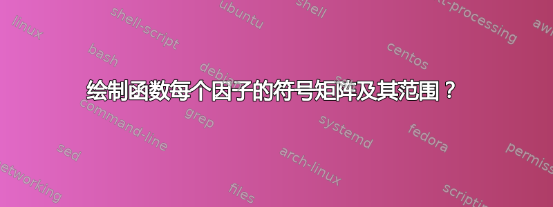 绘制函数每个因子的符号矩阵及其范围？