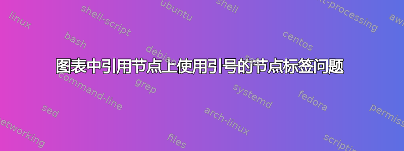 图表中引用节点上使用引号的节点标签问题