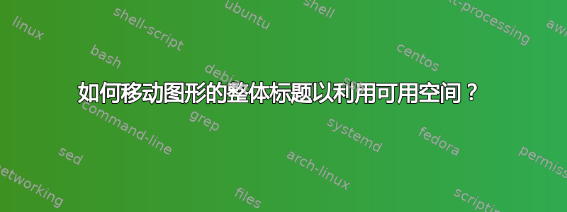 如何移动图形的整体标题以利用可用空间？