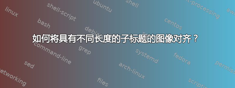 如何将具有不同长度的子标题的图像对齐？