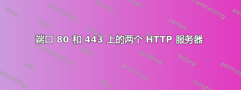 端口 80 和 443 上的两个 HTTP 服务器