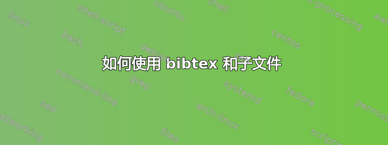 如何使用 bibtex 和子文件