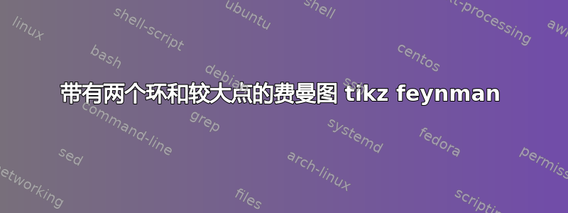 带有两个环和较大点的费曼图 tikz feynman