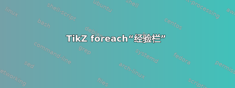 TikZ foreach“经验栏”