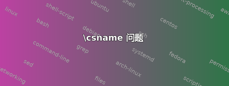 \csname 问题