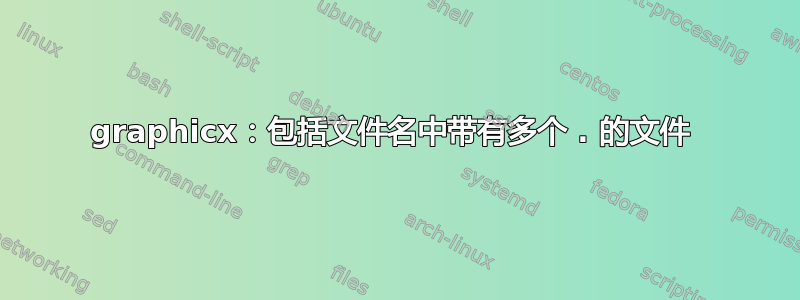 graphicx：包括文件名中带有多个 . 的文件 