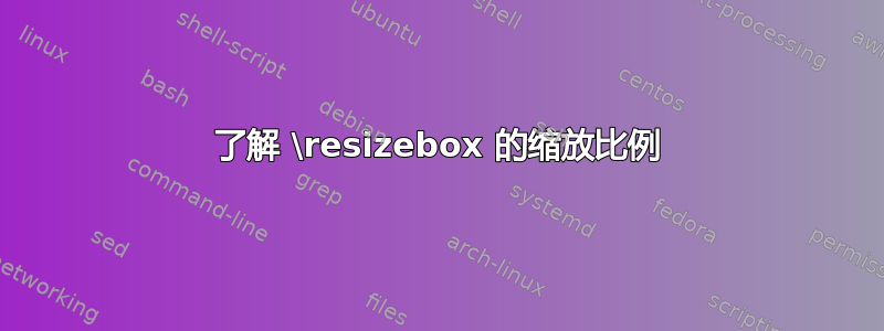 了解 \resizebox 的缩放比例