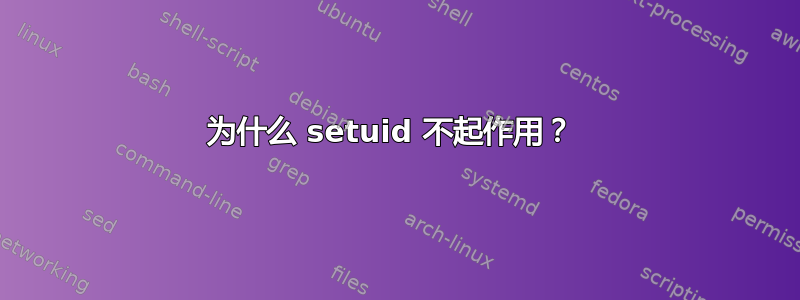 为什么 setuid 不起作用？ 