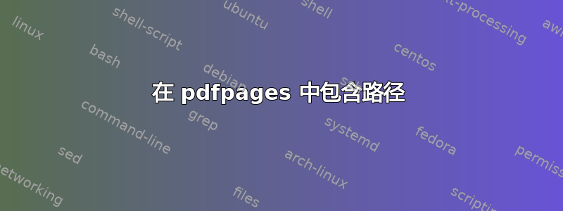 在 pdfpages 中包含路径