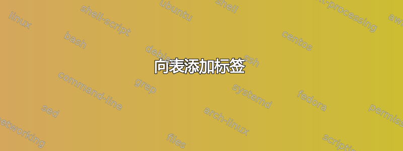 向表添加标签