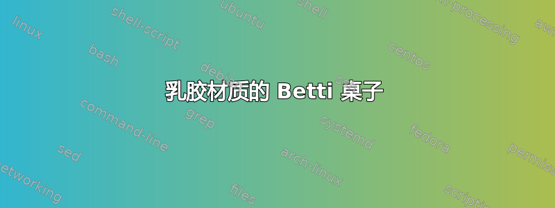 乳胶材质的 Betti 桌子