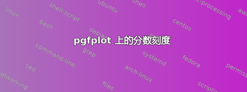 pgfplot 上的分数刻度