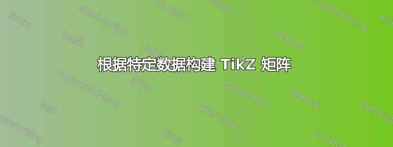 根据特定数据构建 TikZ 矩阵