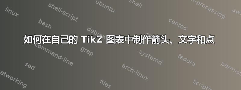 如何在自己的 TikZ 图表中制作箭头、文字和点