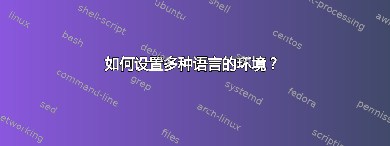 如何设置多种语言的环境？